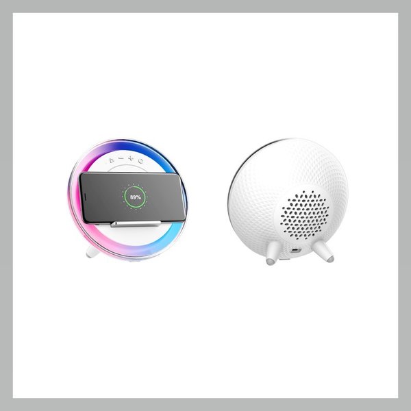 LED-Elfe mit Wireless Charger, Bluetooth Lautsprecher und Stimmungslicht in RGB