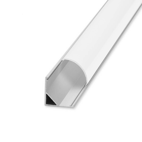 LED Eck-Aluprofil 16×16mm incl.Abdeckung opal, 2m